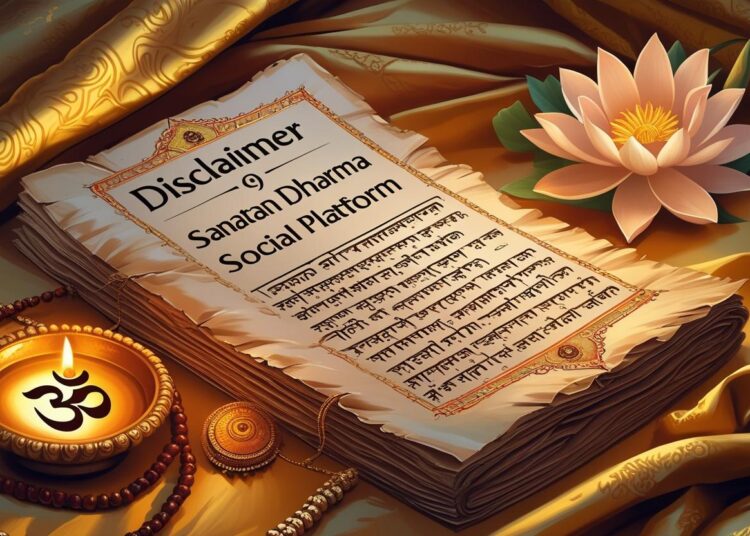 Disclaimer Sanatan Dharma Social Platform